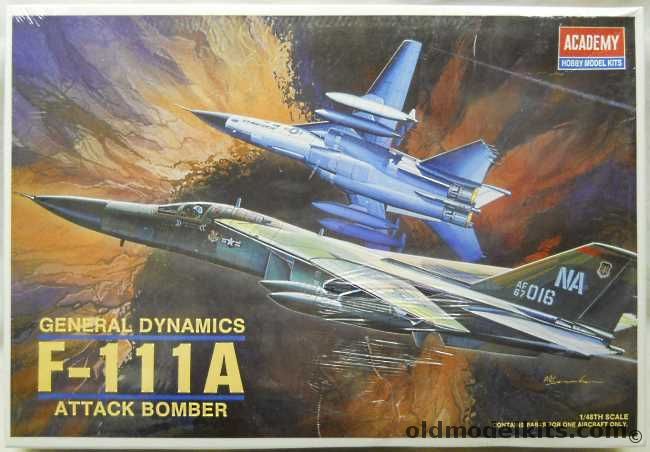 Academy 1/48 F-111A Attack Bomber, 1647 plastic model kit